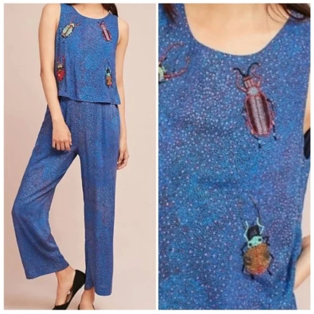 Conditions Apply (Anthropologie) Embroidered Jump Suit